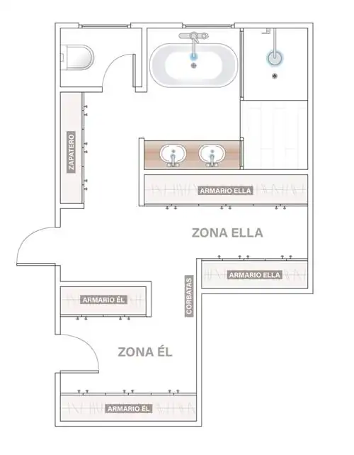 План гардеробной по проекту Mausa Marchá 00533274 План гардеробной по проекту Mausa Marchá 00533274