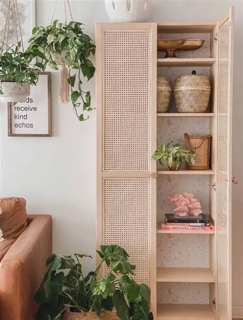 Взлом книжного шкафа IKEA BILLY с дверцами Cannage, через Pinterest Взлом книжного шкафа IKEA BILLY с дверцами Cannage, через Pinterest