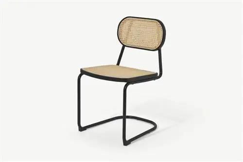 MADE Leora Black and Wicker Обеденный стул MADE Leora Black and Wicker Обеденный стул