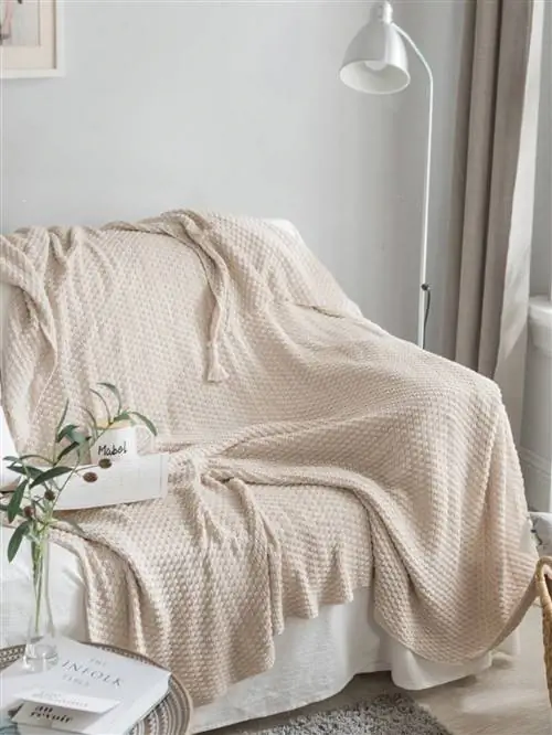 Вязаный плед с кистями от Shein