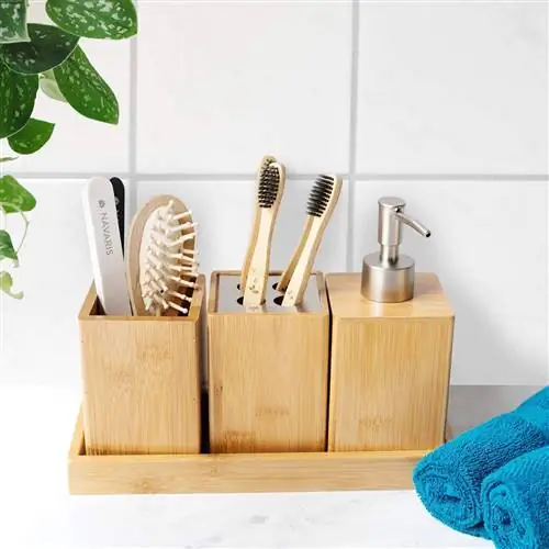 Набор для ванной комнаты Navaris Bamboo amazon