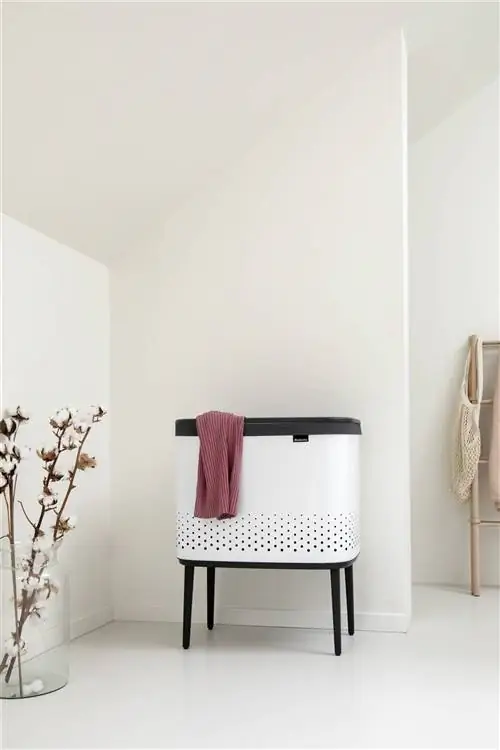Корзина для белья Bo 60л пластиковая крышка белая Brabantia Корзина для белья Bo 60л пластиковая крышка белая Brabantia