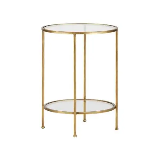 Стол Westwing Gold из металла и стекла.