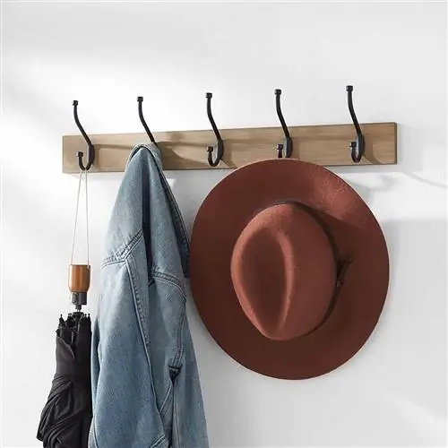 Вешалка для одежды Amazon Rustic из дерева и металла Вешалка для одежды Amazon Rustic из дерева и металла