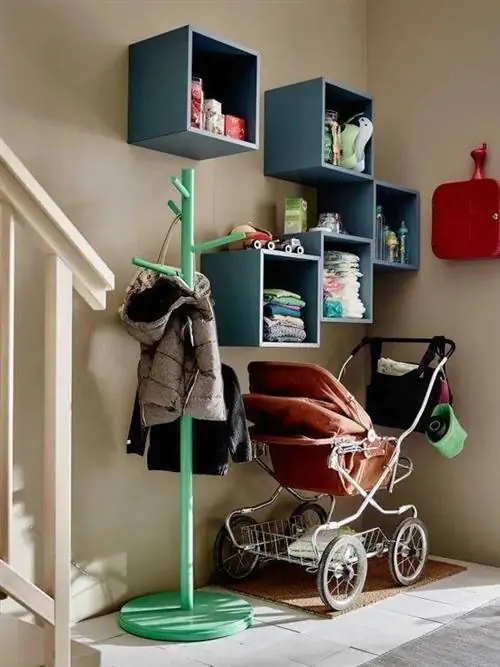 Полки Экет Икеа серого цвета в прихожую