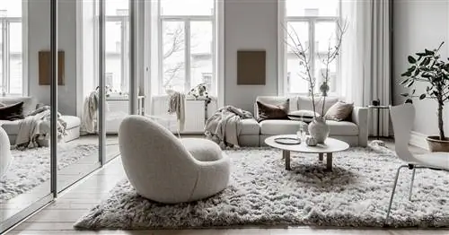 Скандинавская квартира площадью 45 м2, которая кажется больше благодаря цвету (с планом)