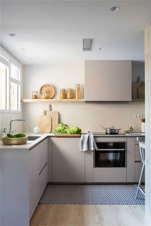 серо-коричневая кухня с виниловым ковриком 00530375 O