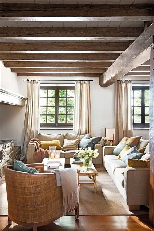 Гостиная в деревенском горном доме 00520075