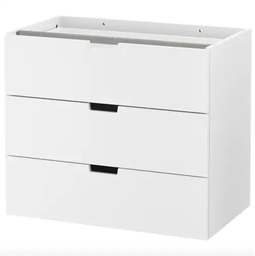 ИКЕА НОРДЛИ белый шкаф комод