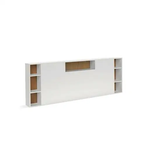 Бело-деревянное изголовье с приставным столиком от La Redoute