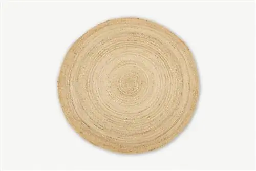 Большой круглый ковер для гостиной из волокна