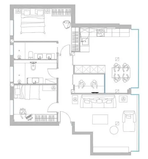 План этажа 120 м2