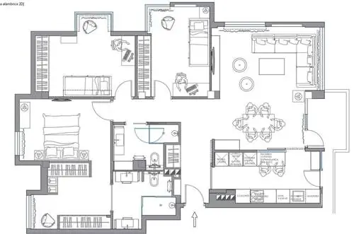 План этажа 120 м2