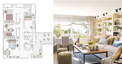 Как раздать квартиру 120 м2: 4 предложения с планами, полными хороших идей