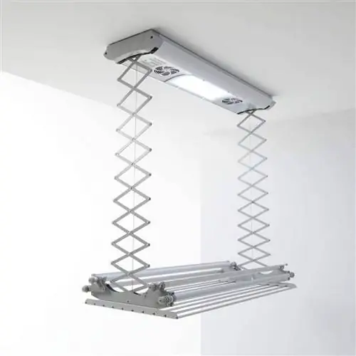 Металлические электрические потолочные бельевые веревки.