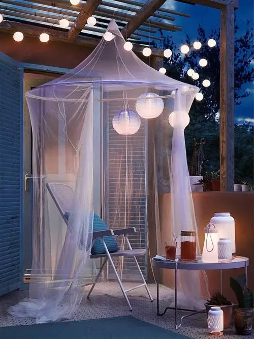Очаровательный уголок с москитной сеткой Ikea SOLIG