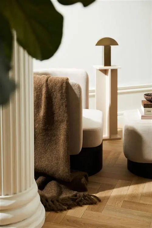 Коричневое шерстяное одеяло от H&M Home Коричневое шерстяное одеяло от H&M Home