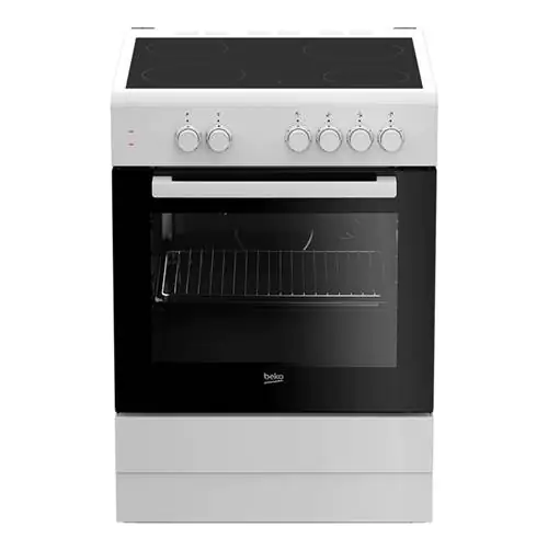 Компактная кухня Beko 60 см, керамическая плита с 4 зонами и электрическая духовка FSS67000GW.