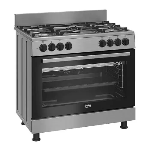 Компактная кухня Beko 90 см, газовая плита с 5 конфорками и духовой шкаф GM 15120 D NS.