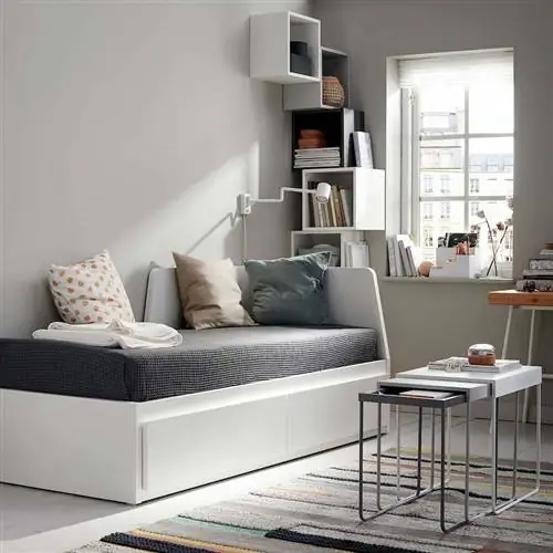 ikea flekke диван-кровать диван с 2 ящиками 2 матраса белый аготнес твердый