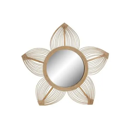 Настенное зеркало из ротанга в форме цветка