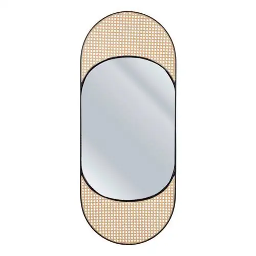 Настенное зеркало с сеткой и металлической рамой