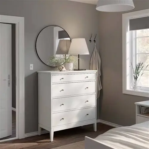 Классический белый комод ИКЕА с 5 ящиками