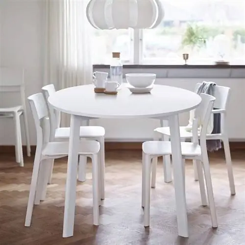 Стол GIDEA под белый камень от IKEA.