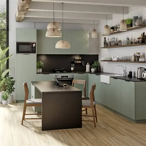 Леруа Мерлен зеленая кухня
