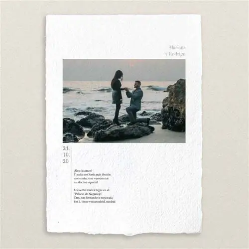 Оригинальное свадебное приглашение с фотографией.