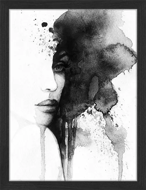 Черно-белая картина лица женщины от Westwing Now