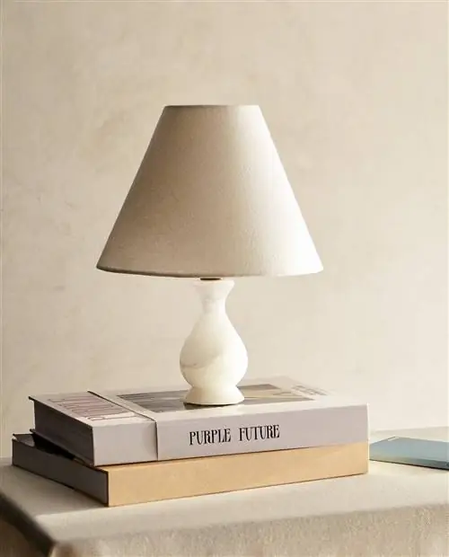 ZARA HOME АЛЕБАСТРОВАЯ ПОДСТАВКА СВЕТИЛЬНИКА