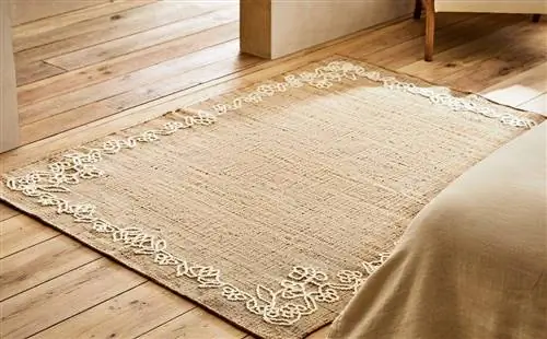 ДЖУТОВЫЙ КОВРИК С ВЫШИВКОЙ ZARA HOME