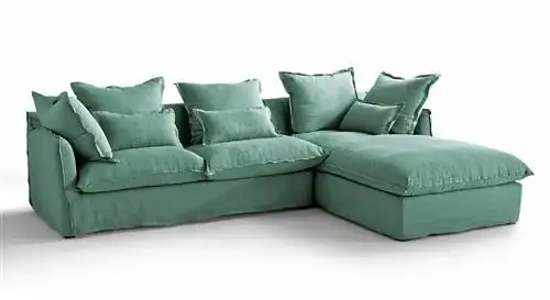 Угловой диван из мятого льна, bultex Odna de La Redoute