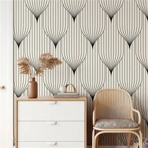 Зал с обоями от Maisons du Monde.