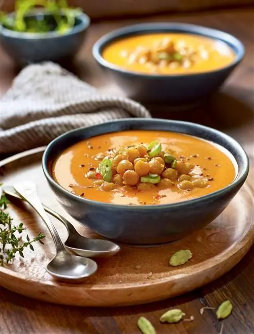 Тыквенный крем с нутом.