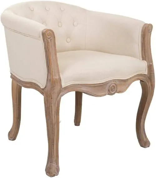 Классическое кресло из дерева и мягкой обивки от westwing Now.