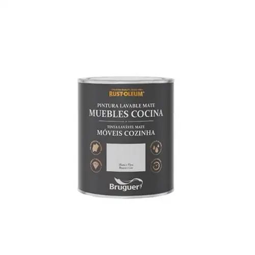 Белая меловая краска для кухонных шкафов.