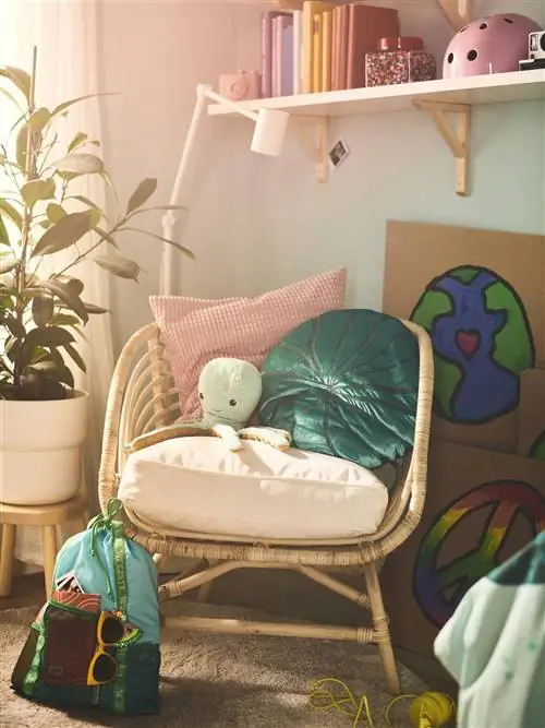 ИКЕА БЛЭВИНГАД синяя подушка.