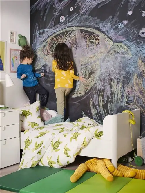 Детский пододеяльник и наволочка с черепахами ИКЕА БЛЭВИНГАД.