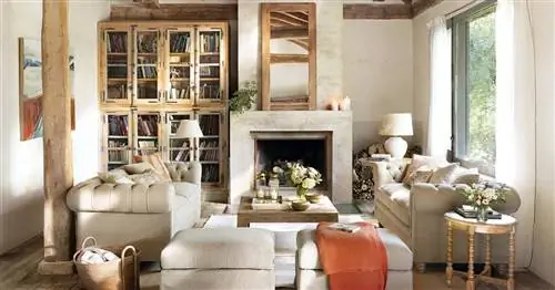 Скопируйте внешний вид: El Mueble и El Corte Inglés украшают этот загородный дом, очень теплый, с деревянной мебелью, постельным бельем и бархатом