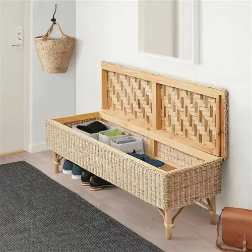 ИКЕА ТОЛКНИНГ Скамейка из ротанга.