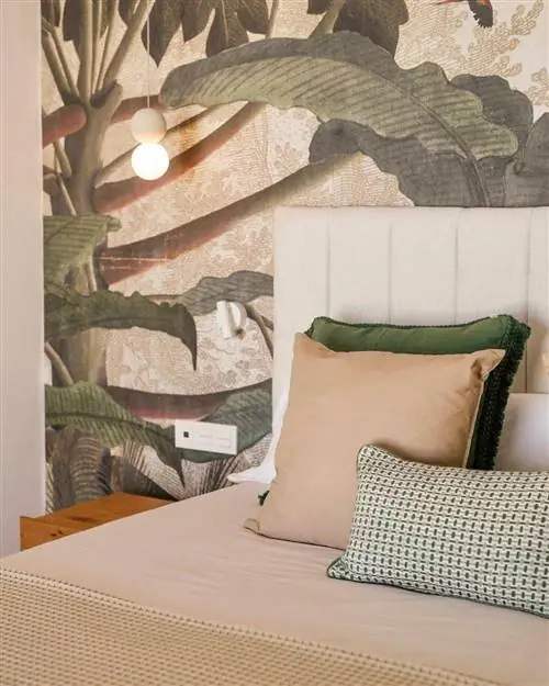 Спальня дома Хелен Линдес на Лансароте.