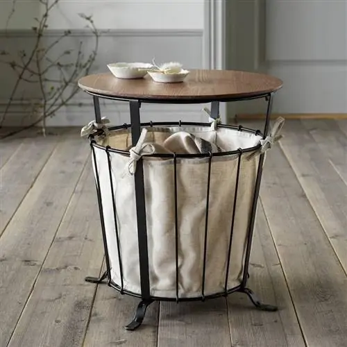 Круглый столик с тканью IKEA ÄNGESBYN.