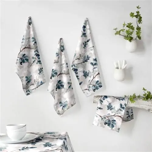 Чайные полотенца синие цветы Maisons du Monde