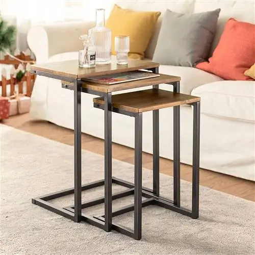 Набор столов в индустриальном стиле.