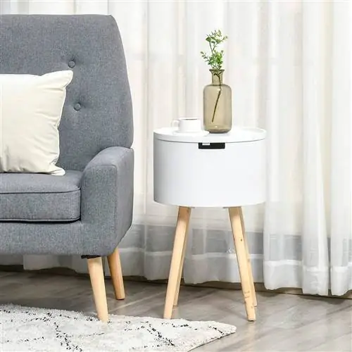 Приставной столик с выдвижным ящиком для небольших спален