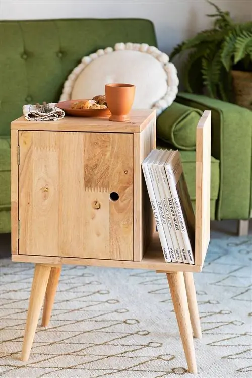 Приставной столик со стойкой для журналов модель Arlan от Sklum.