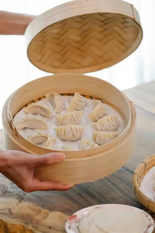 Бамбуковая корзина для пароварки.