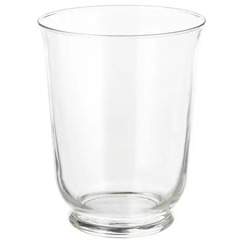 Ваза-фонарь Ikea Pomp из бесцветного стекла.